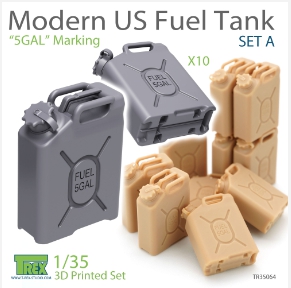 TR35064 1/35 Modern US Fuel Tank Set A \"5GAL\"Marking