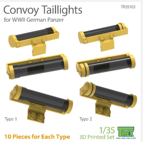 TR35103 1/35 Convoy Taillights for WWII German Panzer