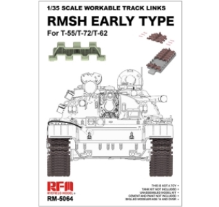 [주문시 바로 입고] CRM5064 1/35 RMSH Early type workable track links for T-55/T-72/T62 （Plastic model）