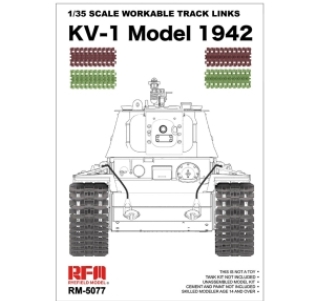 [주문시 바로 입고] CRM5077 1/35 Workable Track Links for KV-1 Model 1942 (Plastic model）