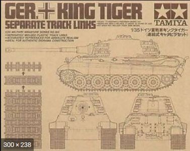 [사전 예약] 35165 1/35 Track Link Set for German King Tiger Tamiya