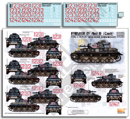 AXT351029 1/35 Pz.Rgt. 6 Panzer IV Ausf Ds (Tauch) - Operation Barbarossa