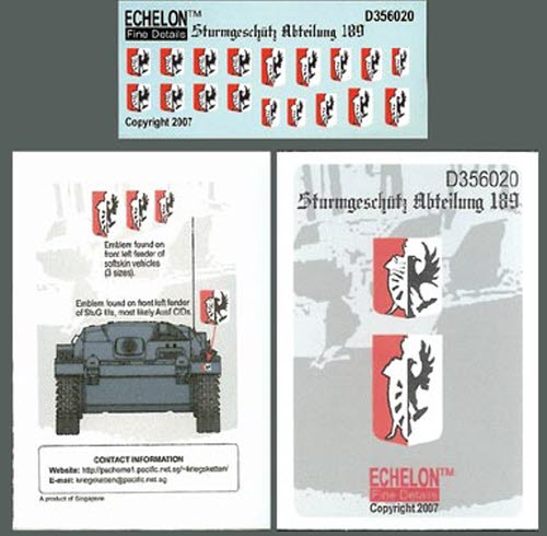 D356020 1/35 Sturmgeschutz Abteilung 189