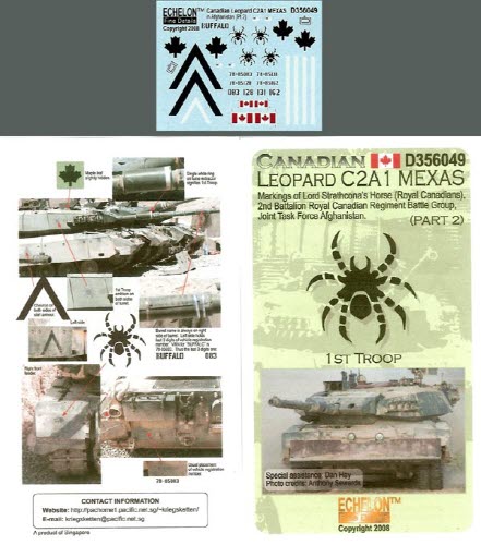 D356049 1/35 Canadian Leopard C2A1 MEXAS markings (Pt2)