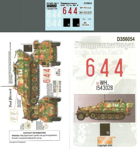 D356054 1/35 Flammpanzer- wagen Sd.Kfz. 251/16 Ausf. D