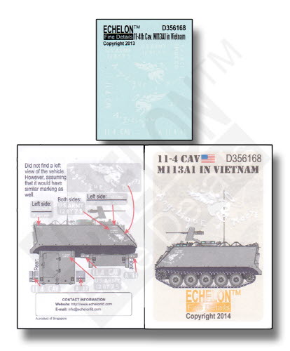 [사전 예약 ~11/30일] D356168 1/35 11-6 Cav M113A1 in Vietnam