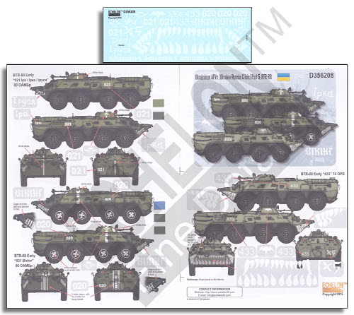 [사전 예약 ~11/30일] D356208 1/35 Ukrainian AFVs (Ukraine - Russia Crisis) Pt 5: BTR-80