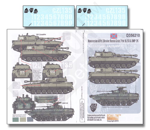 D356210 1/35 Novorossian AFVs (Ukraine - Russia Crisis) Pt 9: 2S1 & BMP-2K