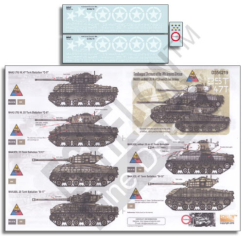 D356219 1/35 Sandbagged Shermans of the 14th Armored Division