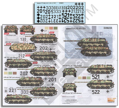 [사전 예약 ~11/30일] D356235 1/35 Jagdpanzer IV Sd.Kfz. 162 L/48 & L/70 (V)