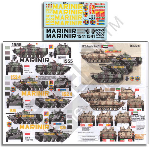 [사전 예약 ~11/30일] D356239 1/35 BMP-3s Around the World (Part 1)