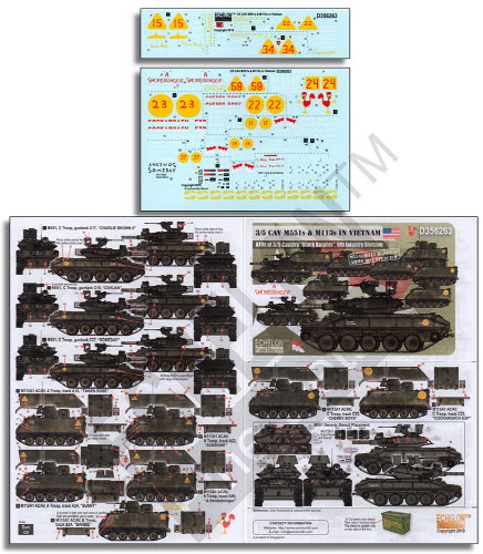 [사전 예약 ~11/30일] D356263 1/35 3/5 CAV M551s & M113s in Vietnam