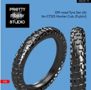 [사전 예약] 1/12 MC01-T1 Fujimi 1/12 CT125 Hunter Cub Off-road Tires Style A