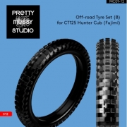 1/12 MC01-T2 Fujimi 1/12 CT125 Hunter Cub Off-road Tires Style B