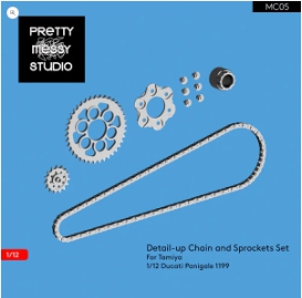 1/12 MC05 Tamiya 1/12 Ducati Panigale 1199S Detail-up Chain and Sprockets set