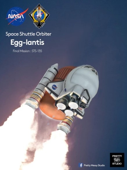 [사전 예약] Nonscale SP01 External Tank and SRBs kit for Hasegawa Egg Space Shuttle