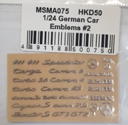 MSMA075 1/24 Porsche and MB emblems