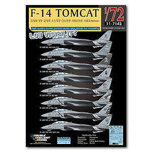 DXM11-7143 1/72 USN F-14B/D Tomcat VF-2/VF-11/VF-31/VF-101/VF-103 Low Visibility 
