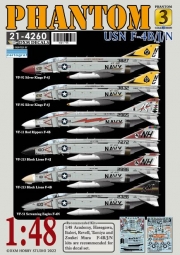 DXM21-4260 1/48 USN F-4B/J/N VF-11/51/92/213 Phantom Collection#3