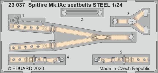 23037 1/24 Spitfire Mk.IXc seatbelts STEEL 1/24 AIRFIX
