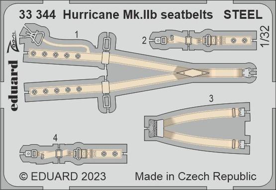 33344 1/32 Hurricane Mk.IIb seatbelts STEEL 1/32 REVELL