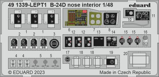 [사전 예약] 491339 1/48 B-24D nose interior 1/48 REVELL