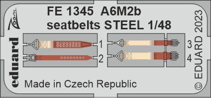 [사전 예약] FE1345 1/48 A6M2b seatbelts STEEL 1/48 ACADEMY