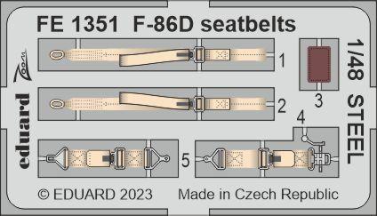 FE1351 1/48 F-86D seatbelts STEEL 1/48 REVELL
