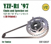 [사전 예약] DE12037 1/12 Chain & Sprocket set YZF-R1 '97