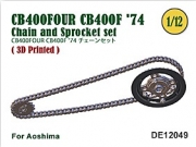 [사전 예약] DE12049 1/12 Chain & Sprocket set for CB400FOUR CB400F '74