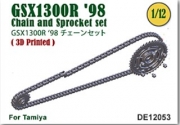 [사전 예약] DE12053 1/12 Chain & Sprocket set for GSX1300R '98