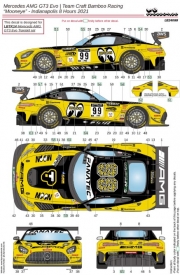 [사전 예약] 24088 1/24 Mercedes AMG GT3 Evo Team Craft Bamboo Racing "Mooneye" Indianapolis 8 Hours 2021