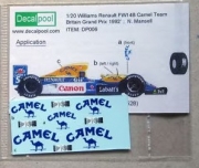 DP006 1/20 Williams Renault FW14b "Camel" logo