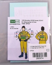 DP034 1/20 Benetton Ford B192 Camel '92 Driver & Pit crew team
