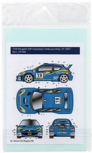 DP088 1/24 Peugeot 206 Gauloises Rally Catalunya '01