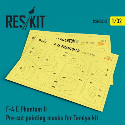 [사전 예약] RSM32-0002 1/32 F-4E \"Phantom II\" Pre-cut painting masks for Tamiya kit (1/32) Tamiya