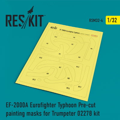[사전 예약] RSM32-0004 1/32 EF-2000A Eurofighter Typhoon Pre-cut painting masks for Trumpeter 02278 kit (1/32) T