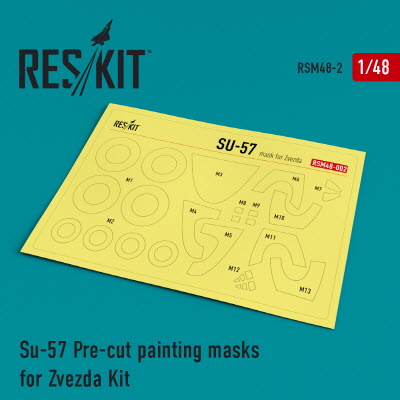 RSM48-0002 1/48 Su-57 Pre-cut painting masks for Zvezda kit (1/48) Zvezda