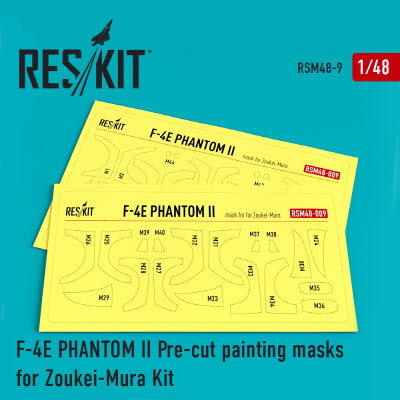 [사전 예약] RSM48-0009 1/48 F-4E \"Phantom II\" Pre-cut painting masks for Zoukei-Mura kit (1/48) Zoukei-Mura
