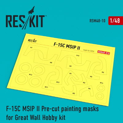 RSM48-0010 1/48 F-15 MSIP ll Pre-cut painting masks for GWH L4817 kit (1/48) GWH