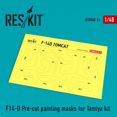 [사전 예약] RSM48-0014 1/48 F-14D "Tomcat" Pre-cut painting masks for Tamiya kit (1/48) Tamiya