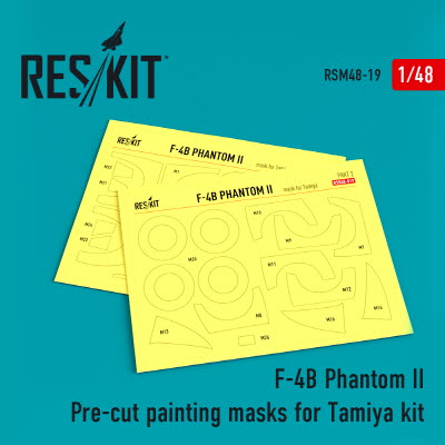 RSM48-0019 1/48 F-4B \"Phantom II\" Pre-cut painting masks for Tamiya 61121 kit (1/48) Tamiya