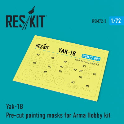 RSM72-0003 1/72 Yak-1B Pre-cut painting masks for Arma Hobby kit (1/72) Arma Hobby