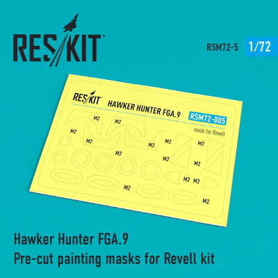 RSM72-0005 1/72 Hawker Hunter FGA.9 Pre-cut painting masks for Revell kit (1/72) Revell