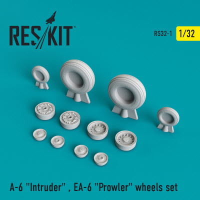[사전 예약] RS32-0001 1/32 A-6 \"Intruder\" , EA-6 \"Prowler\" (weighted) wheels set (1/32)