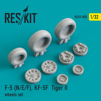 RS32-0005 1/32 F-5 (N,E,F) \"Tiger II\"/KF-5F wheels set (1/32)