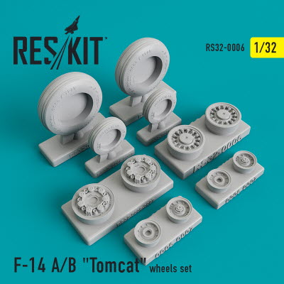 RS32-0006 1/32 F-14 (A,B) \"Tomcat\" (weighted) wheels set (1/32)