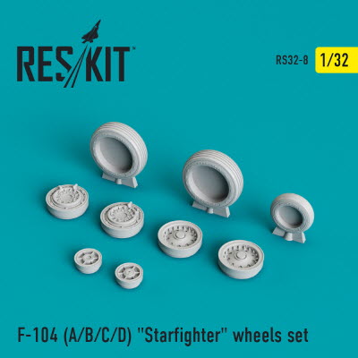 RS32-0008 1/32 F-104 (A,B,C,D) \"Starfighter\" wheels set (1/32)