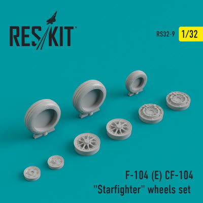 RS32-0009 1/32 F-104E/CF-104 \"Starfighter\" wheels set (1/32)