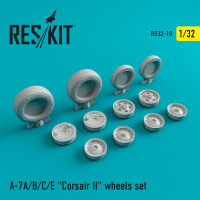 RS32-0018 1/32 A-7 (A,B,C,E) \"Corsair II\" (weighted) wheels set (1/32)